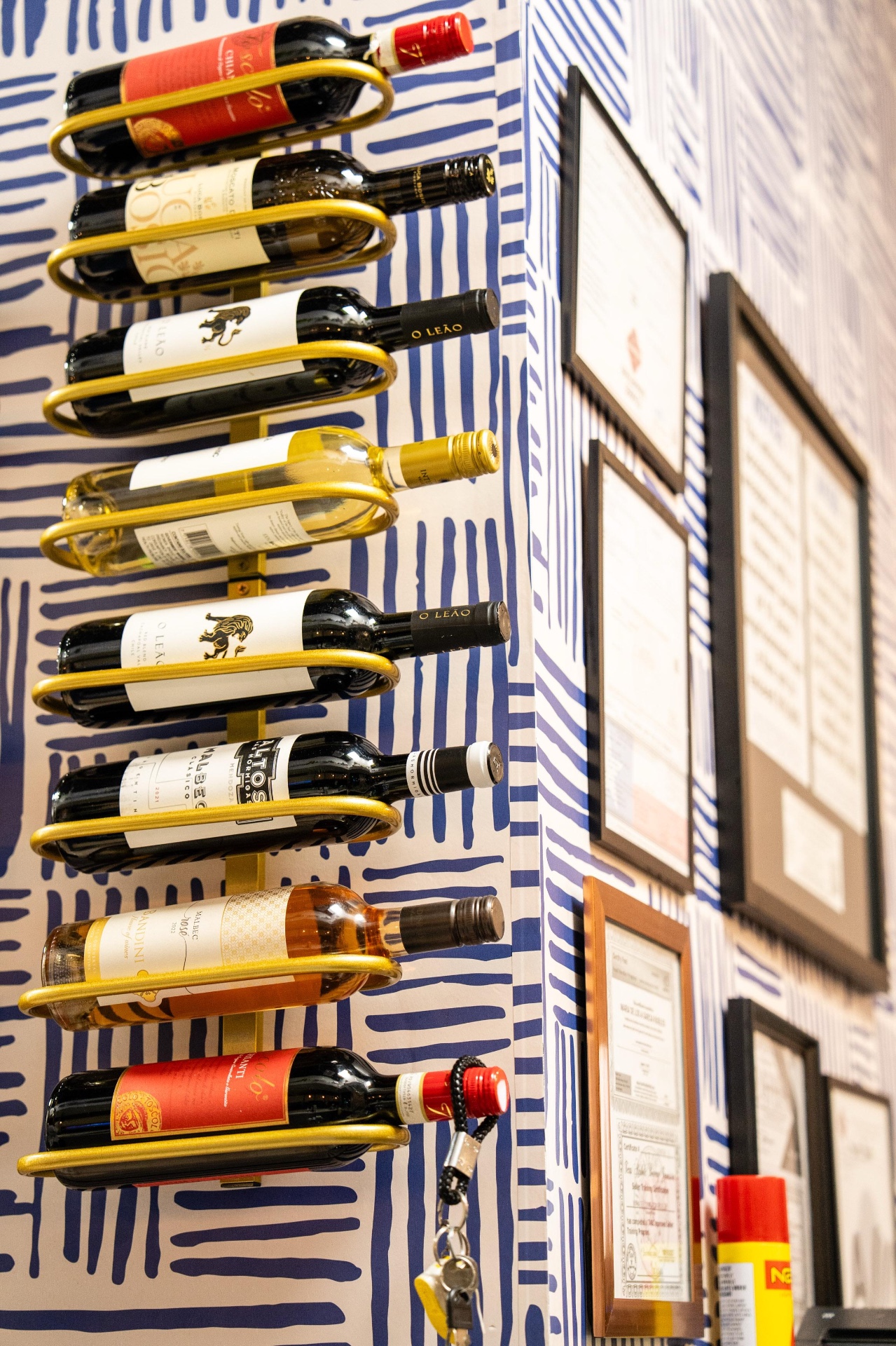 Curated wine wall